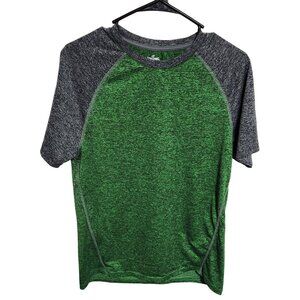 Spalding Dri Power TShirt Mens Size Small Green Gray Short Sleeve Athletic Top